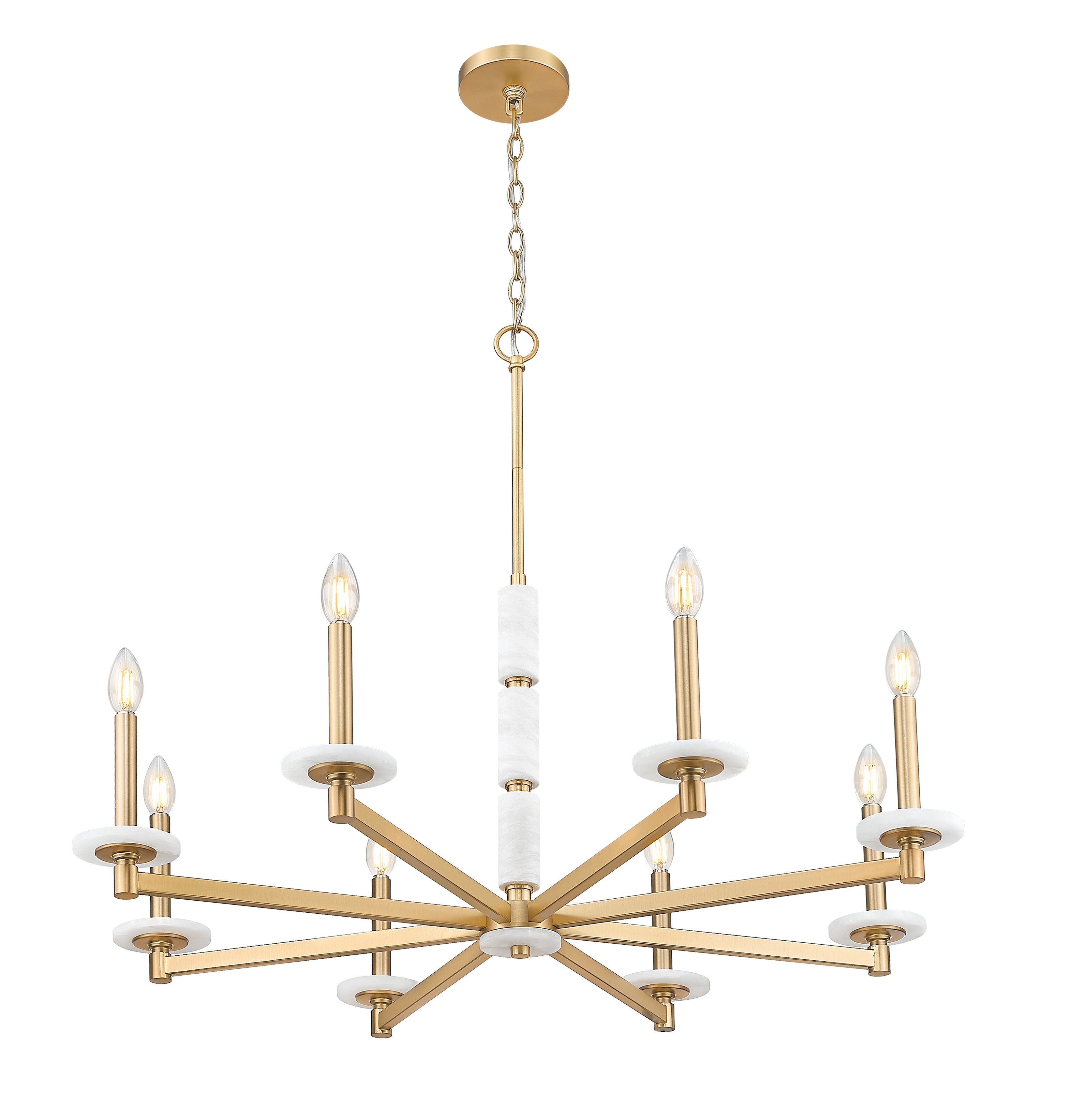 Kaden 8 Light Chandelier Modern Gold