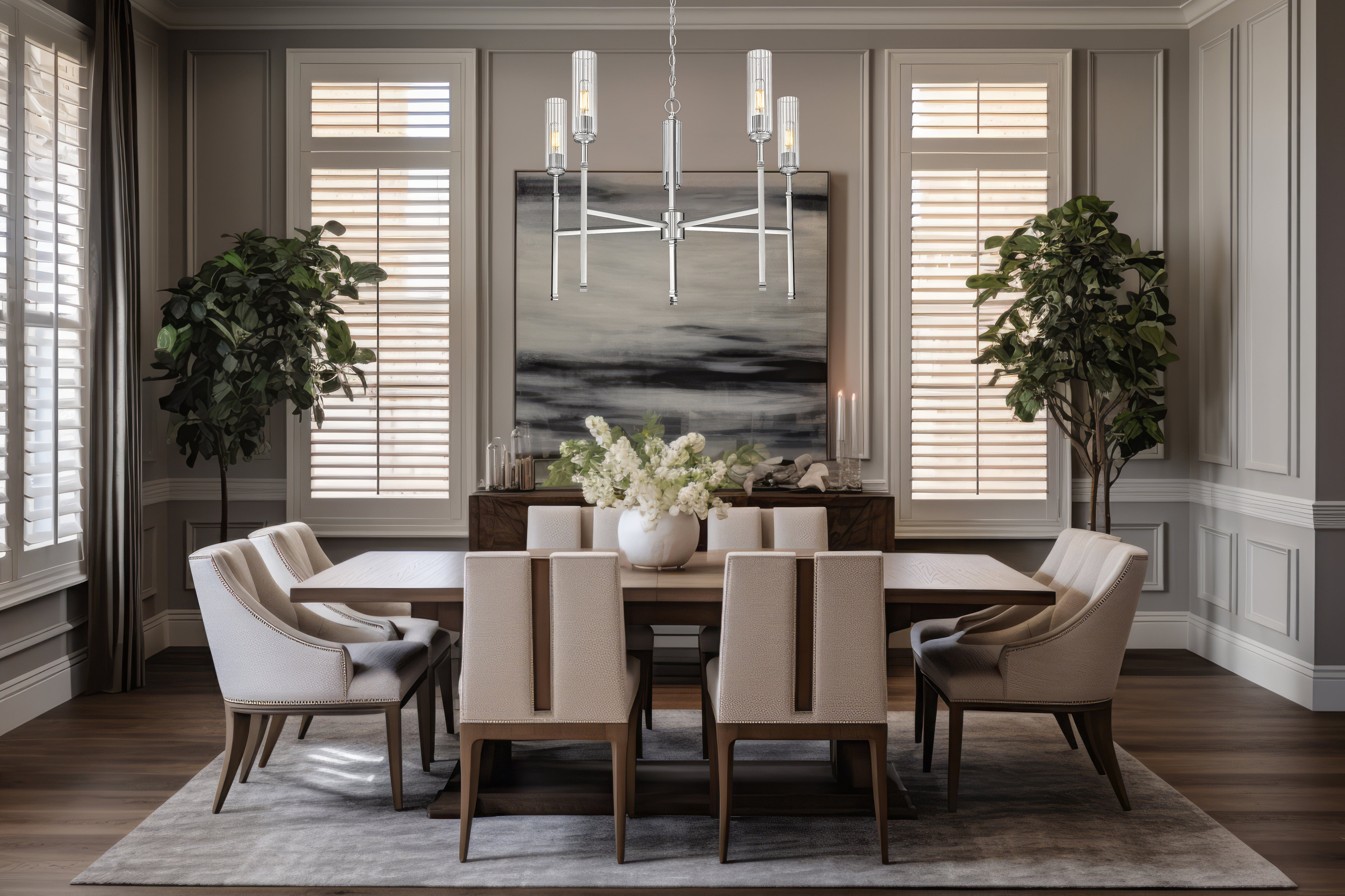 Esme 5 Light Chandelier Brushed Nickel
