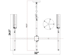 Esme 5 Light Chandelier Matte Black