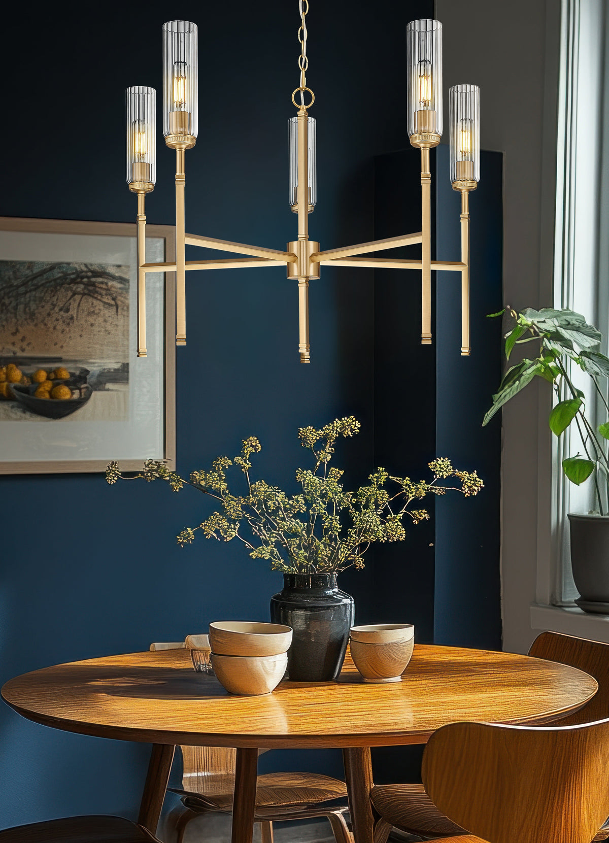Esme 5 Light Chandelier Modern Gold