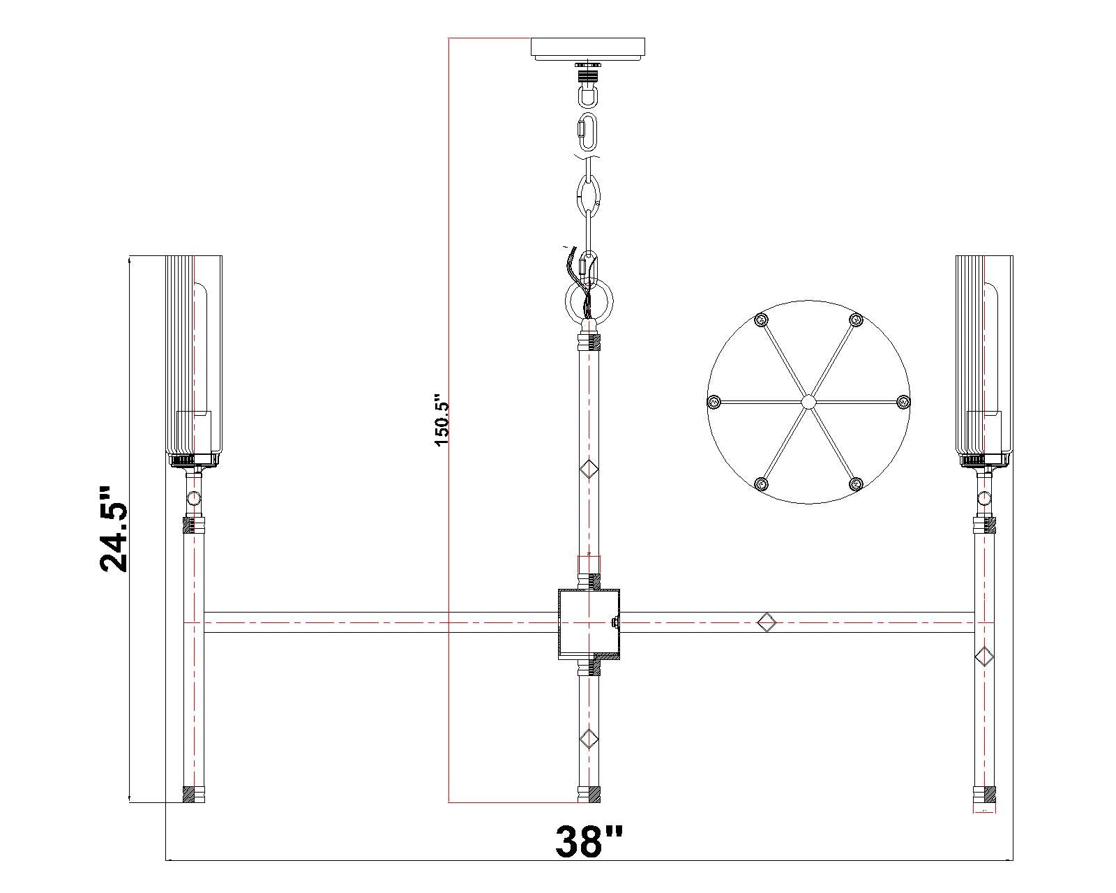Esme 6 Light Chandelier Brushed Nickel