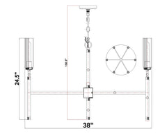 Esme 6 Light Chandelier Modern Gold
