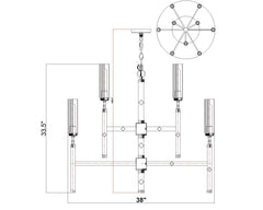 Esme 9 Light Chandelier Brushed Nickel