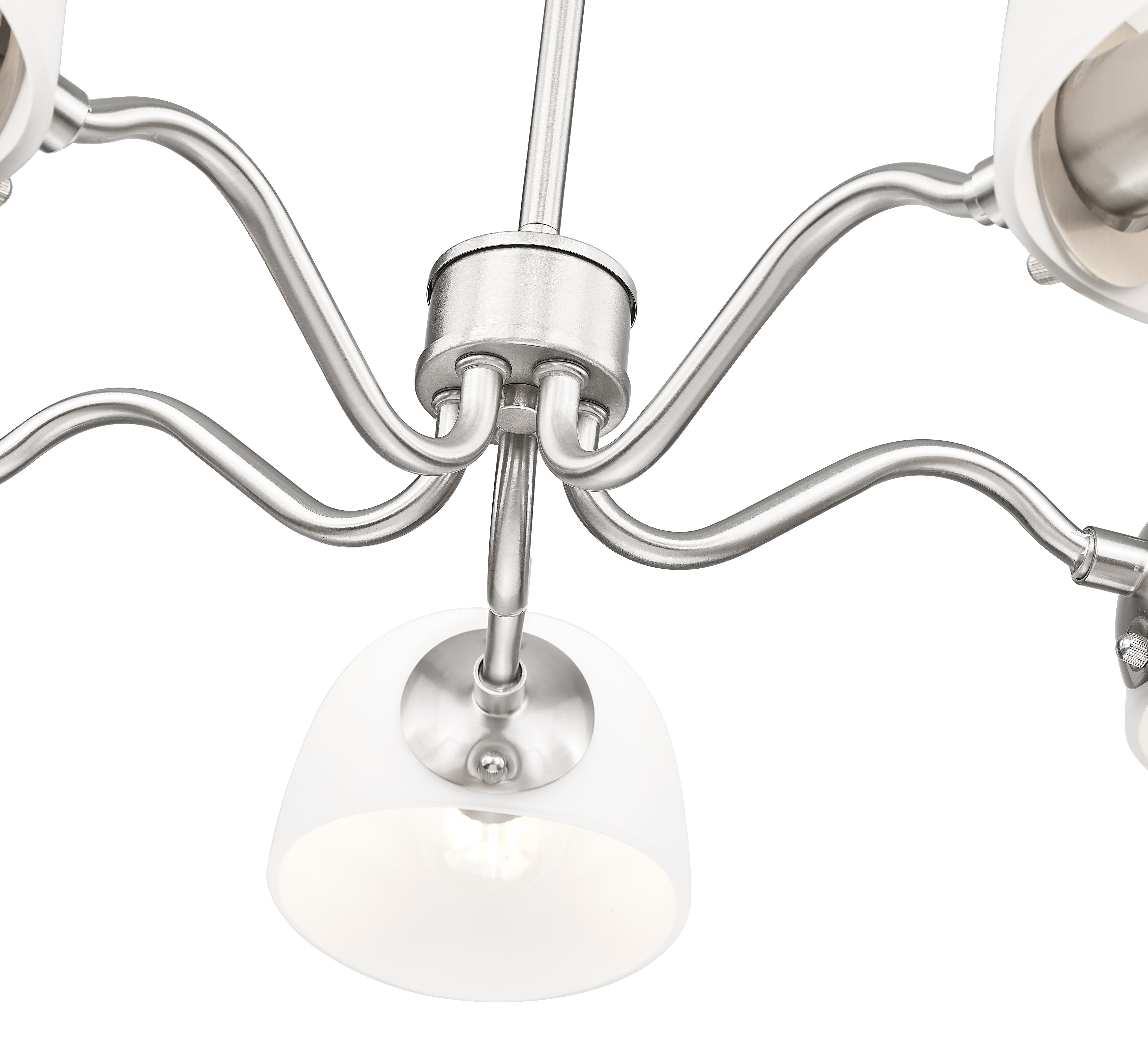 Breton 5 Light Chandelier Brushed Nickel