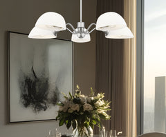 Breton 5 Light Chandelier Brushed Nickel