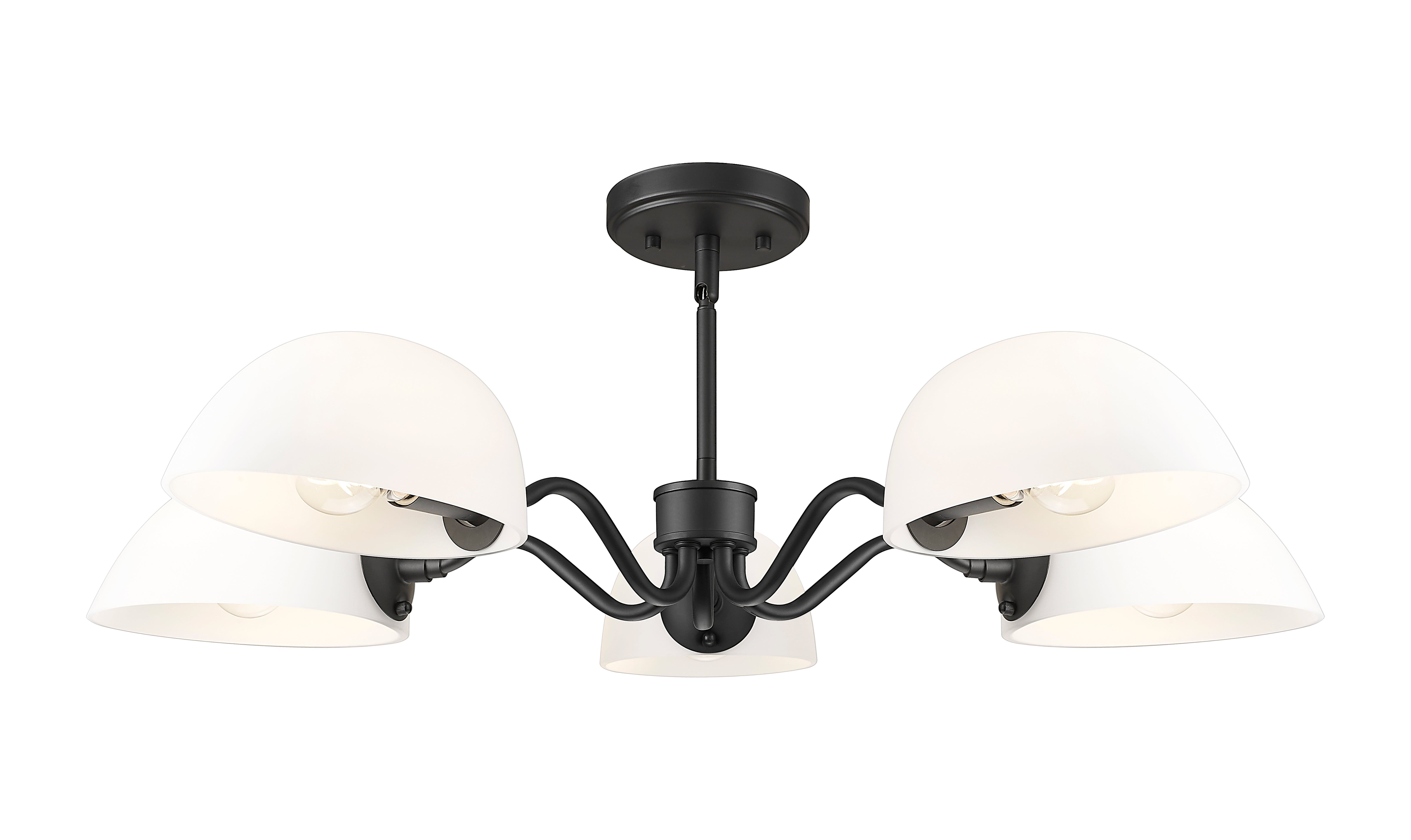 Breton 5 Light Chandelier Matte Black