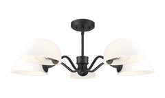 Breton 5 Light Chandelier Matte Black