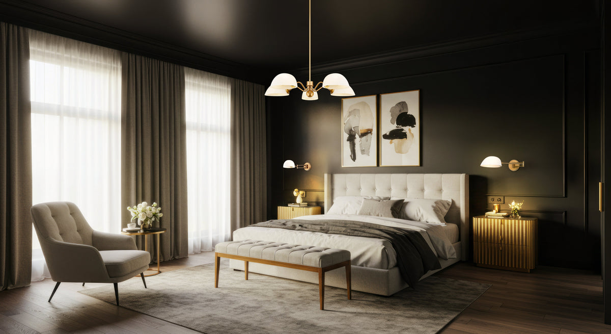 Breton 5 Light Chandelier Modern Gold