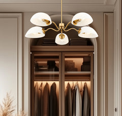 Breton 5 Light Chandelier Modern Gold