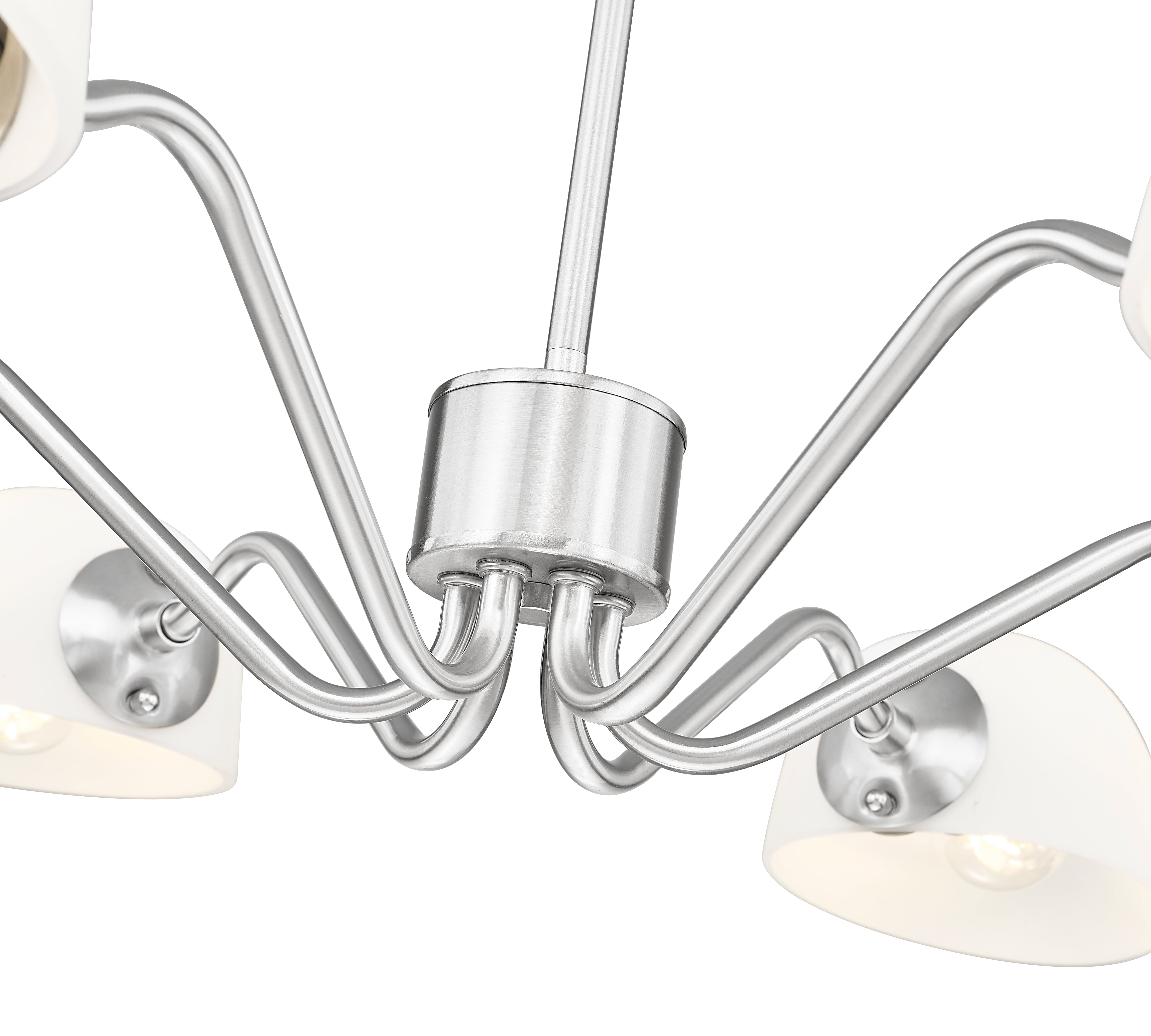 Breton 6 Light Chandelier Brushed Nickel