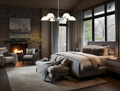 Breton 6 Light Chandelier Brushed Nickel