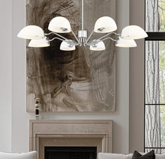 Breton 8 Light Chandelier Brushed Nickel