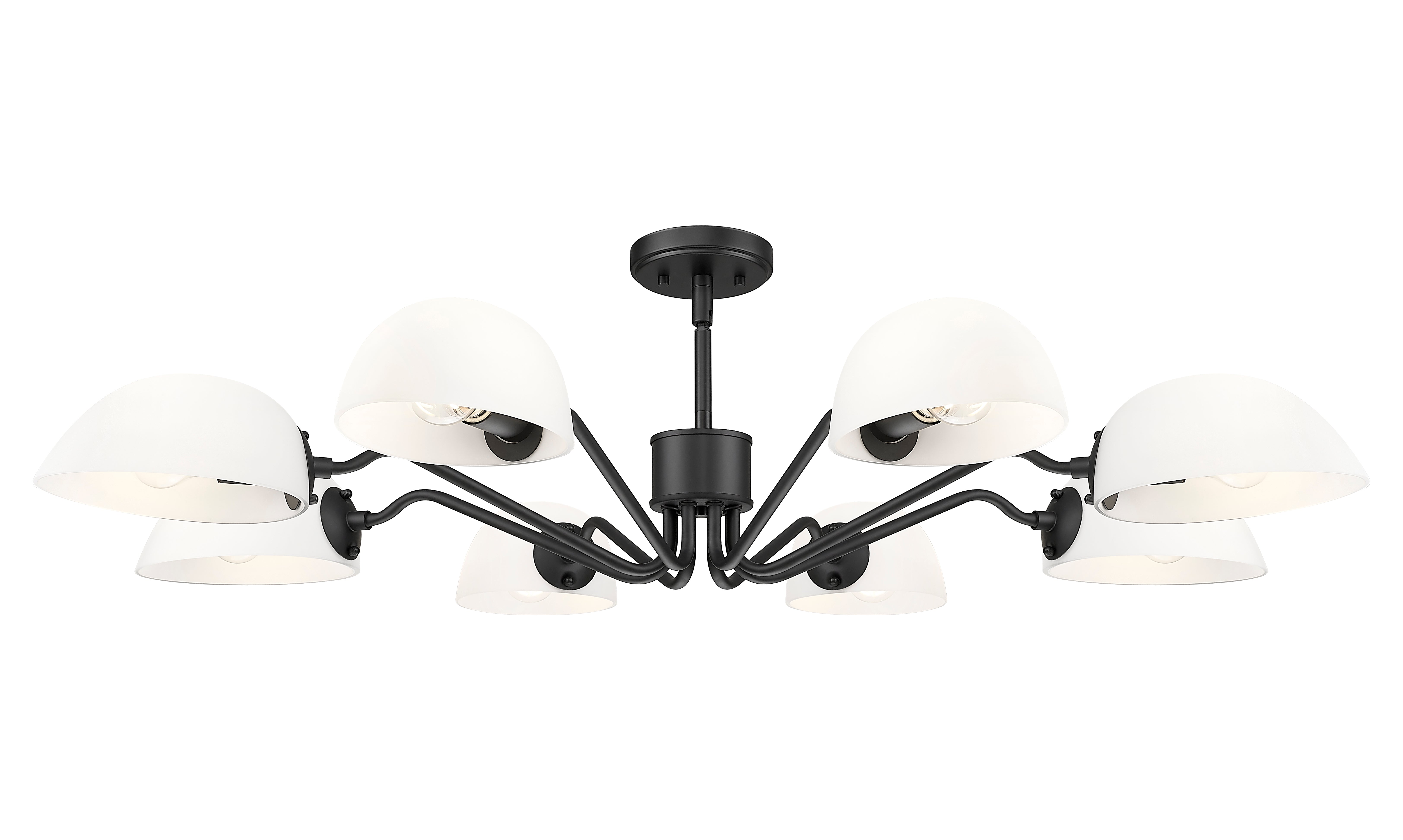 Breton 8 Light Chandelier Matte Black