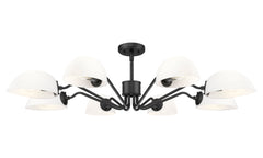 Breton 8 Light Chandelier Matte Black