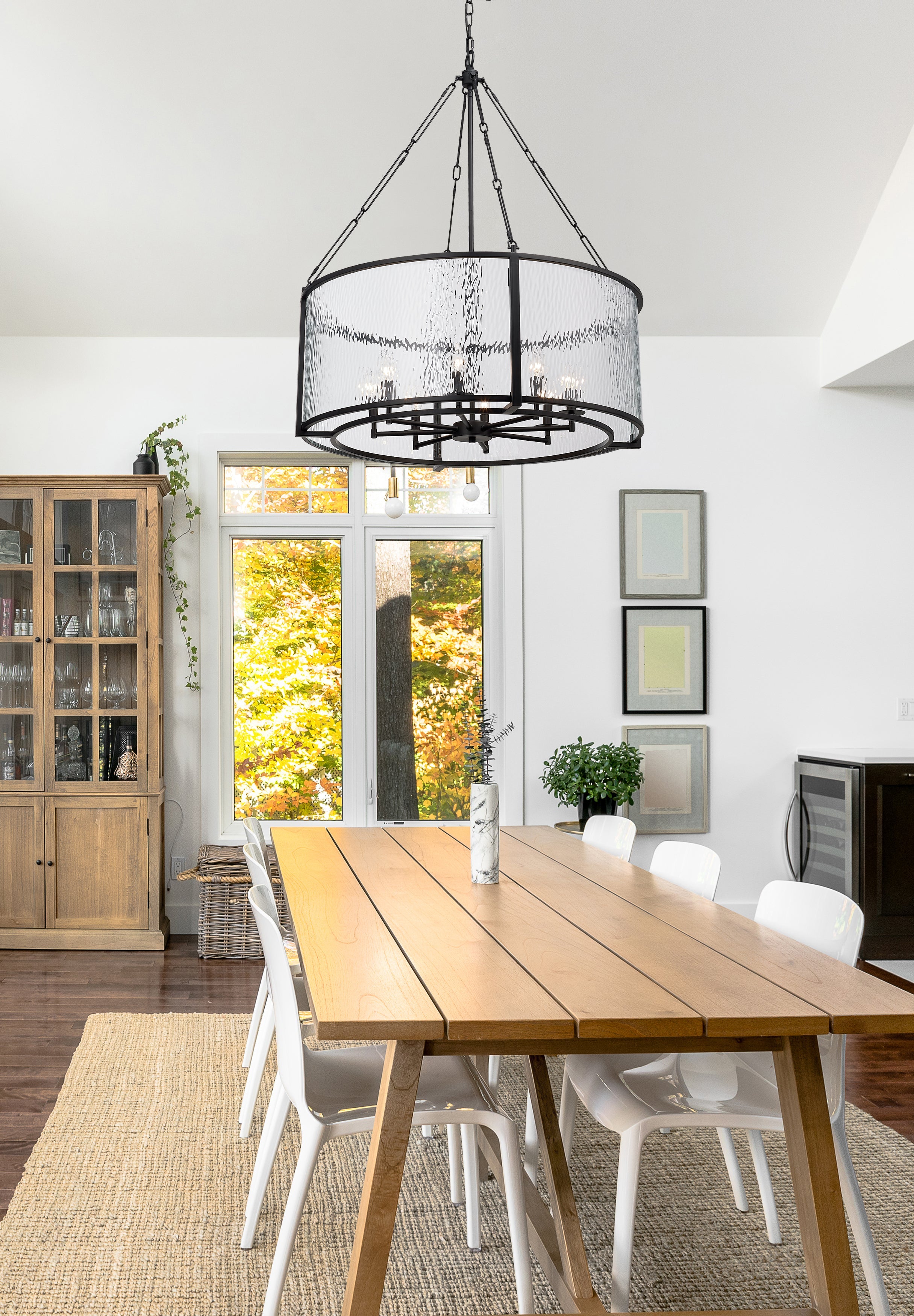 Barrington 8 Light Chandelier Matte Black