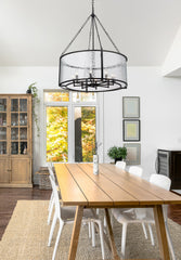Barrington 8 Light Chandelier Matte Black
