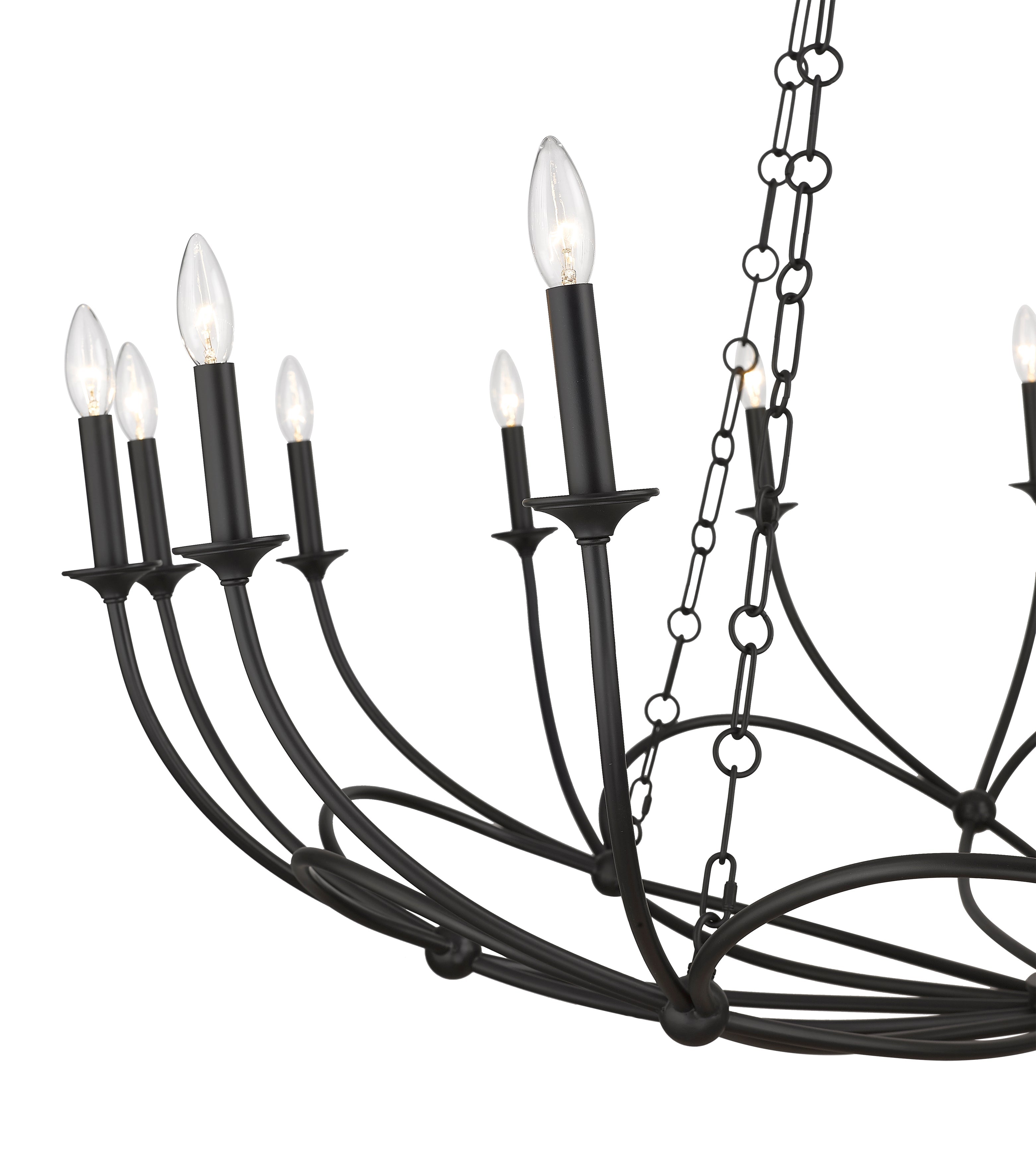 Arabella 16 Light Chandelier Matte Black