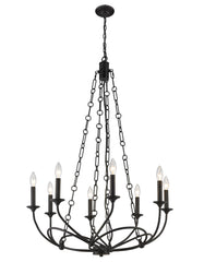 Arabella 8 Light Chandelier Matte Black