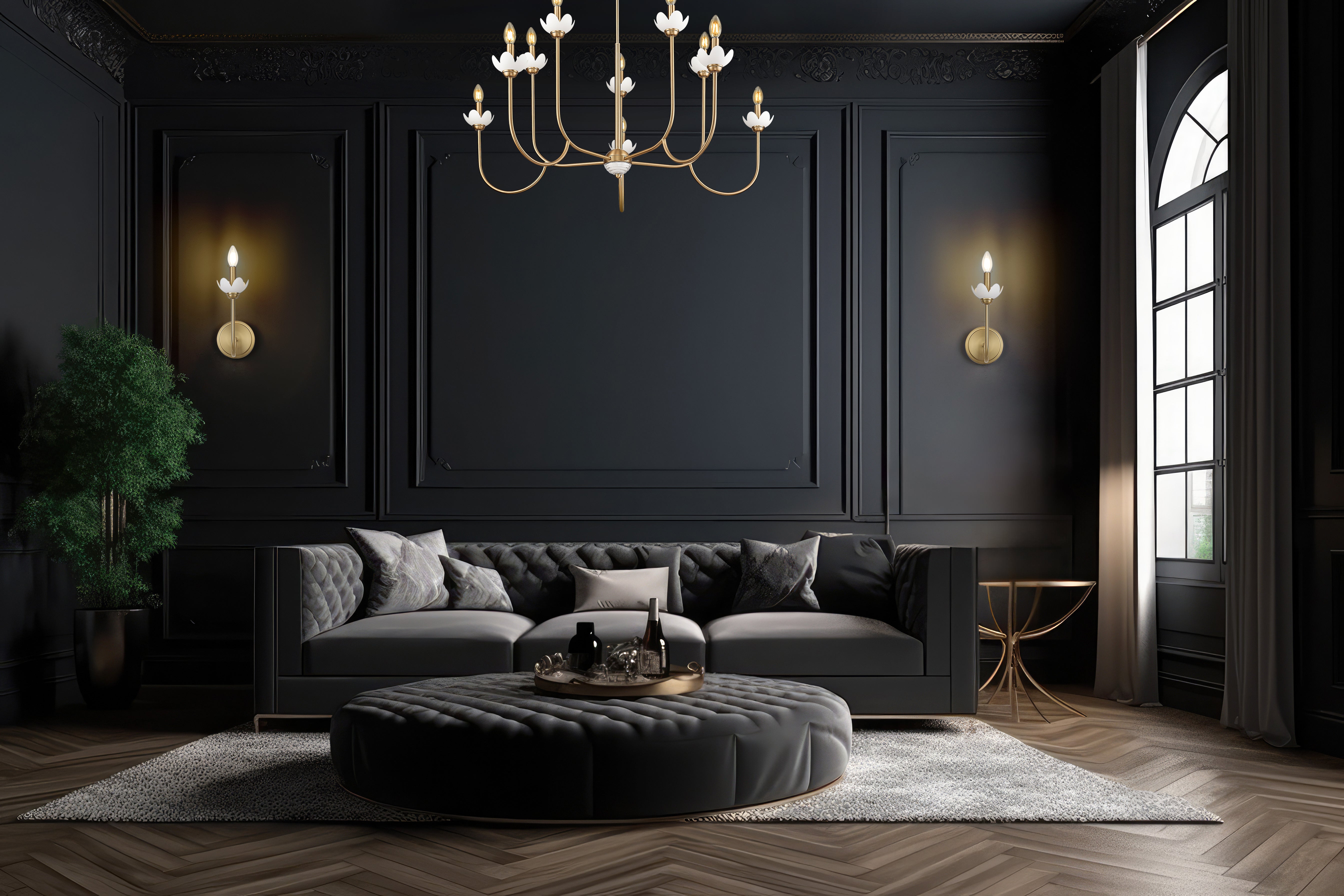 Allistair 10 Light Chandelier Modern Gold