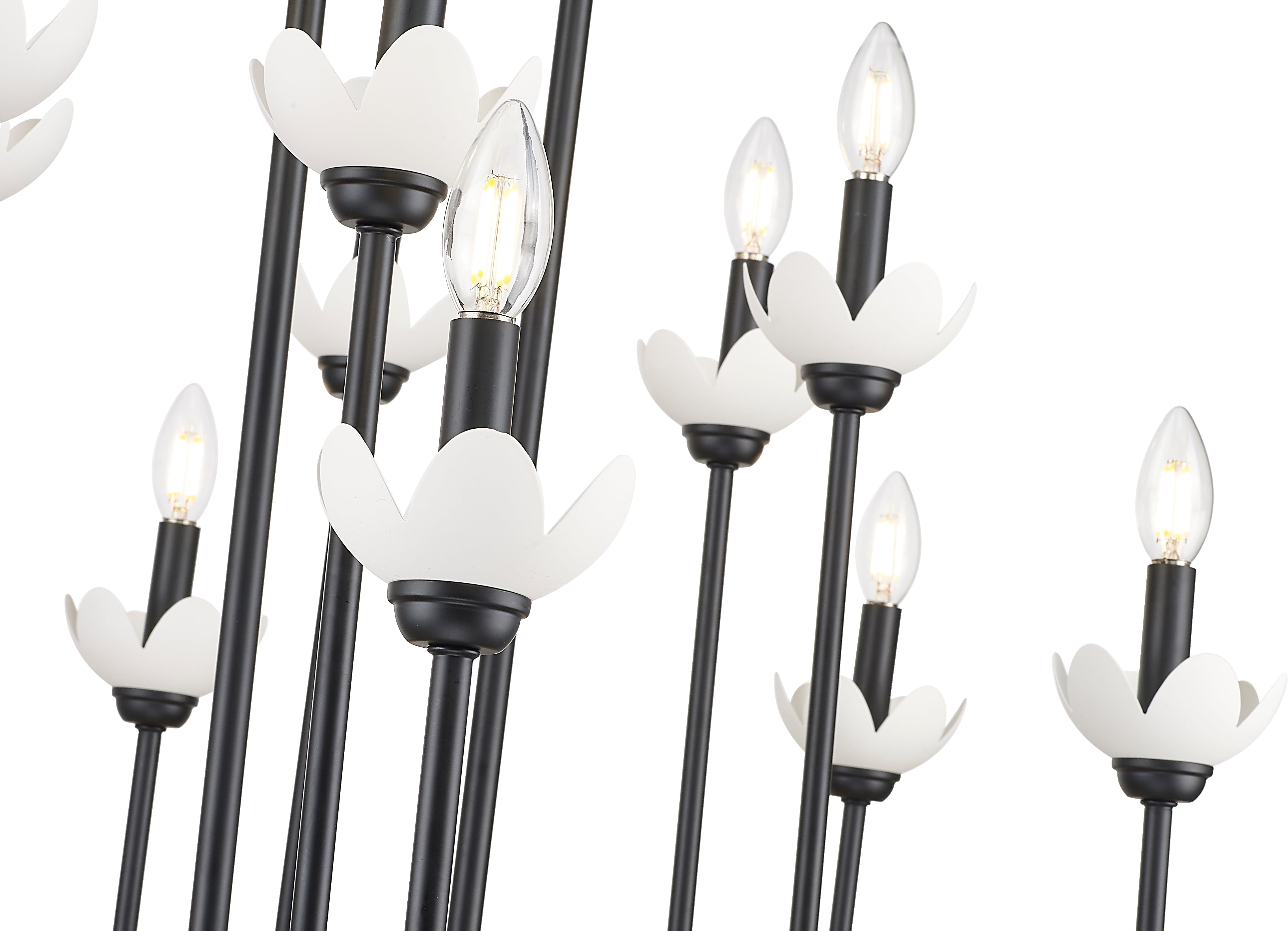 Allistair 16 Light Linear Chandelier Matte Black