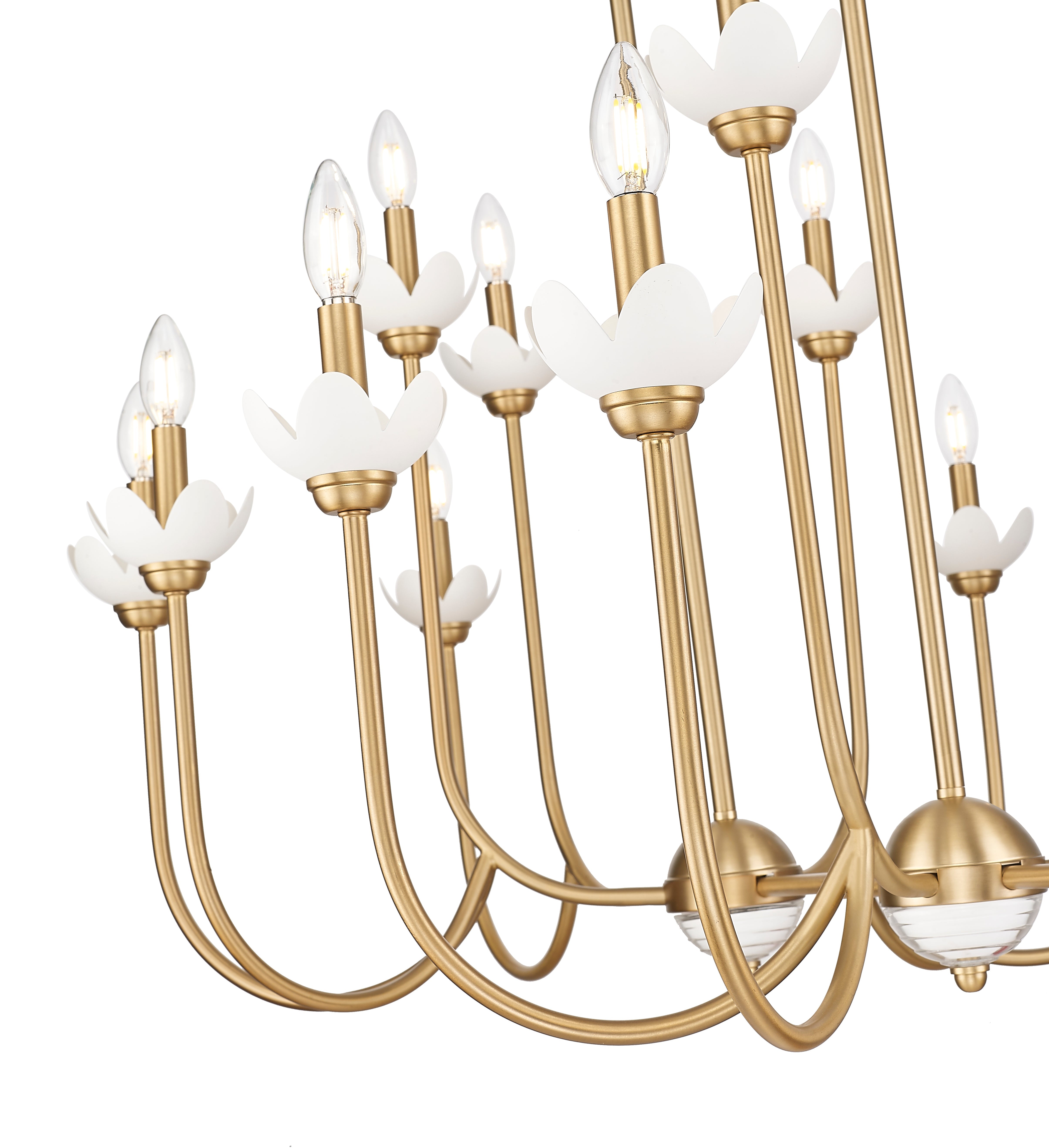 Allistair 16 Light Linear Chandelier Modern Gold