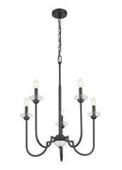 Allistair 5 Light Chandelier Matte Black