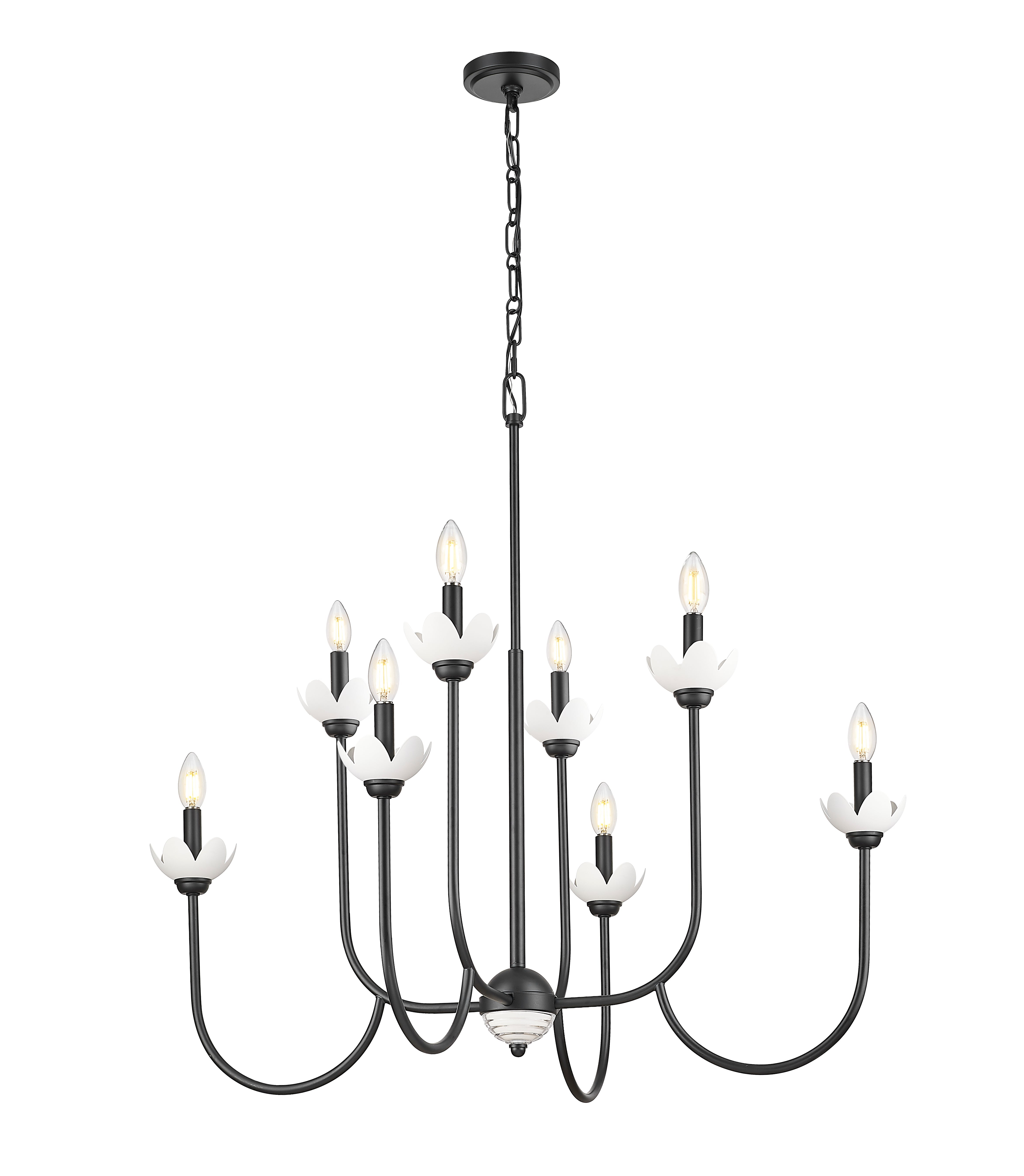 Allistair 8 Light Chandelier Matte Black
