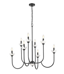 Allistair 8 Light Chandelier Matte Black