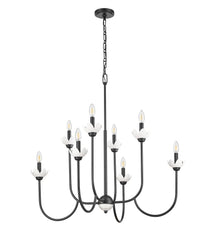 Allistair 8 Light Chandelier Matte Black