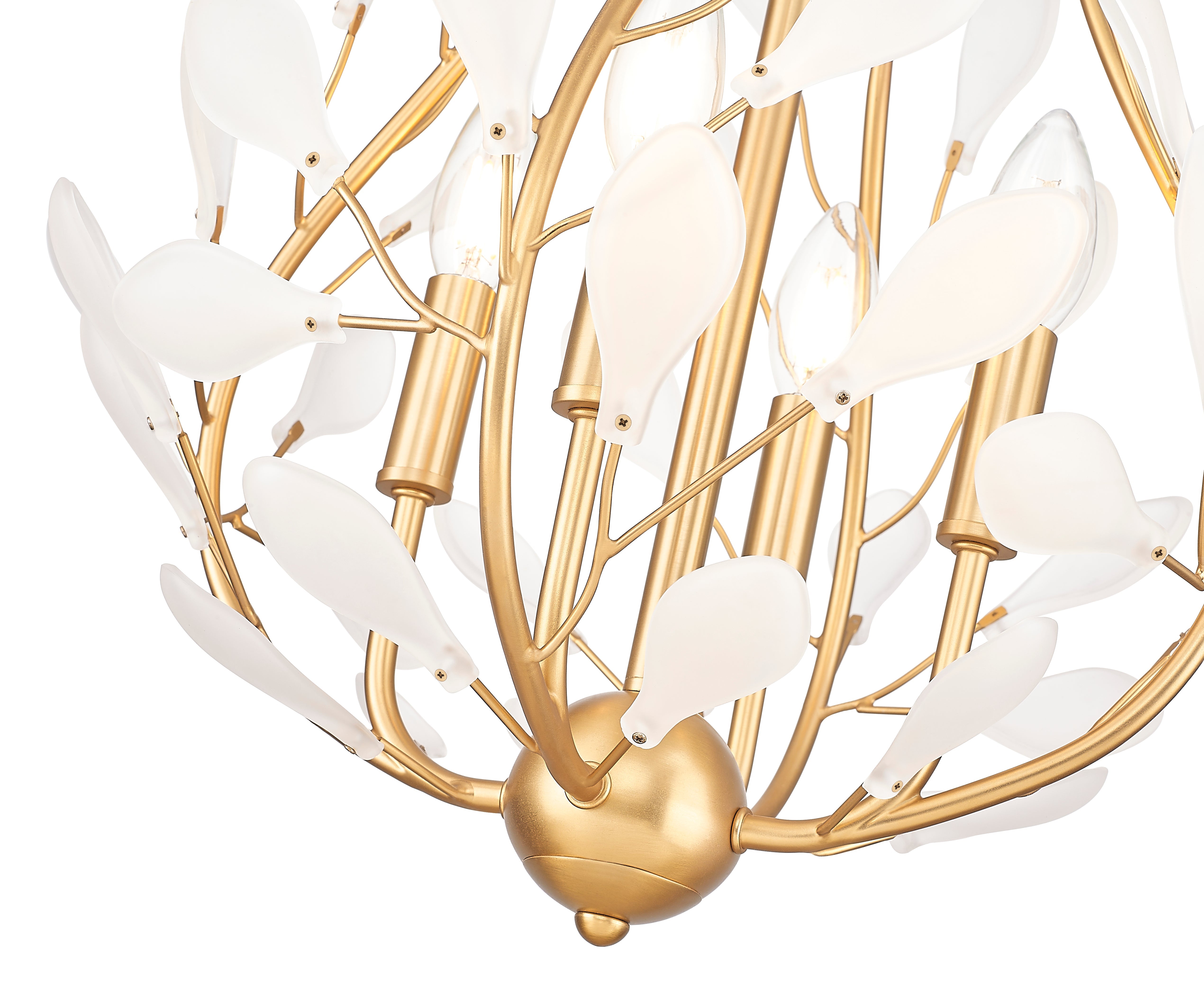 Claudine 4 Light Chandelier Modern Gold
