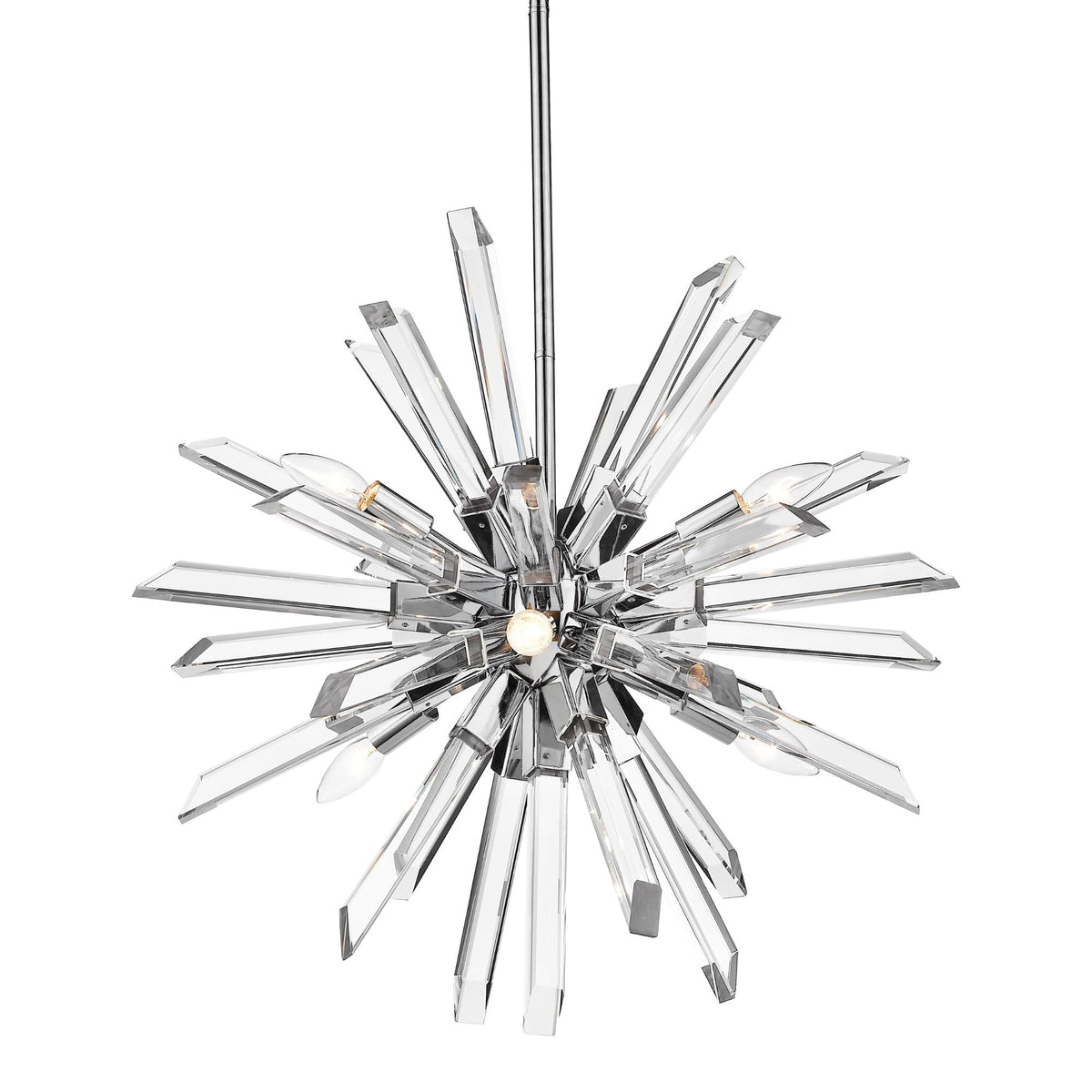 Burst 6 Light Chandelier Chrome