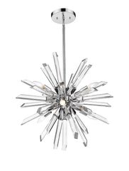 Burst 6 Light Chandelier Chrome