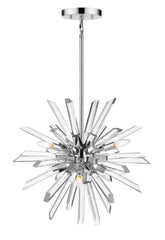 Burst 6 Light Chandelier Chrome