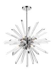 Burst 8 Light Chandelier Chrome