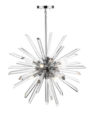 Burst 8 Light Chandelier Chrome