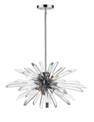 Burst 8 Light Chandelier Chrome