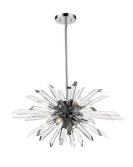 Burst 8 Light Chandelier Chrome