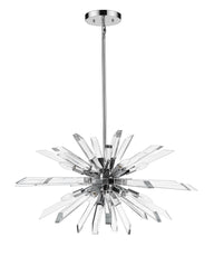 Burst 8 Light Chandelier Chrome