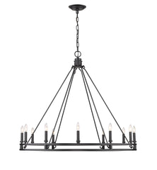 Dennison 12 Light Chandelier Matte Black