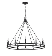 Dennison 12 Light Chandelier Matte Black