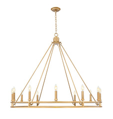 Dennison 12 Light Chandelier Signature Brass