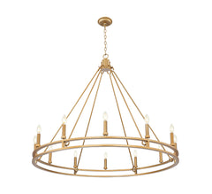 Dennison 12 Light Chandelier Signature Brass