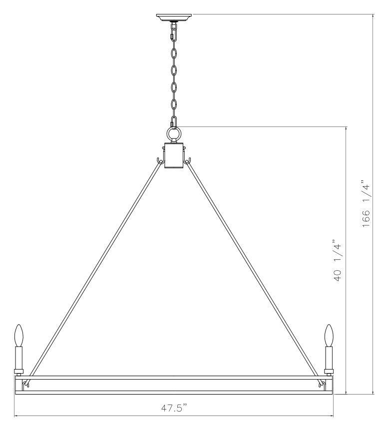 Dennison 12 Light Chandelier Signature Brass