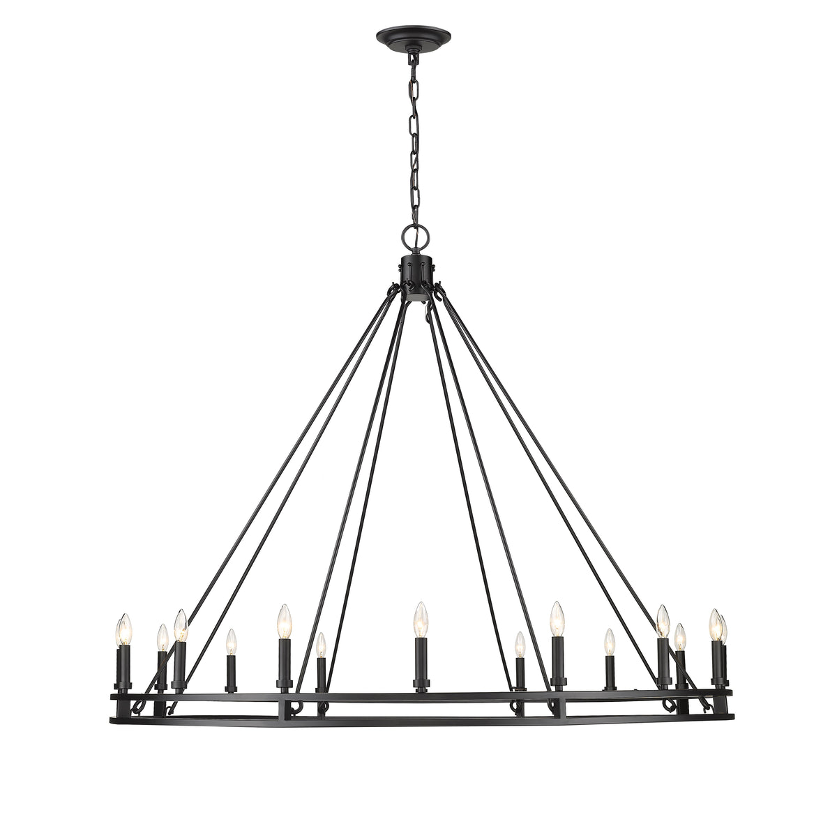 Dennison 16 Light Chandelier Matte Black