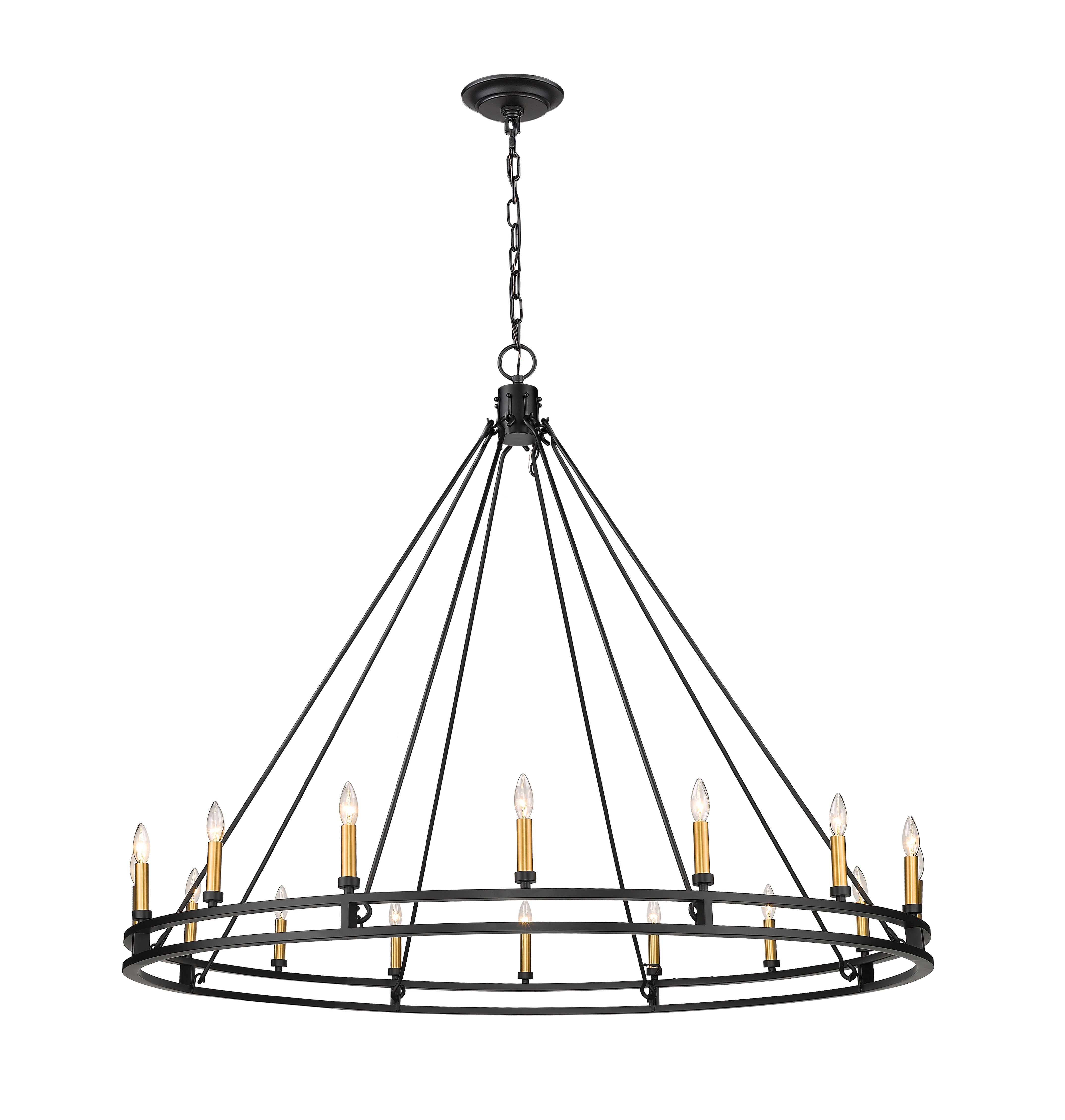 Dennison 16 Light Chandelier Matte Black