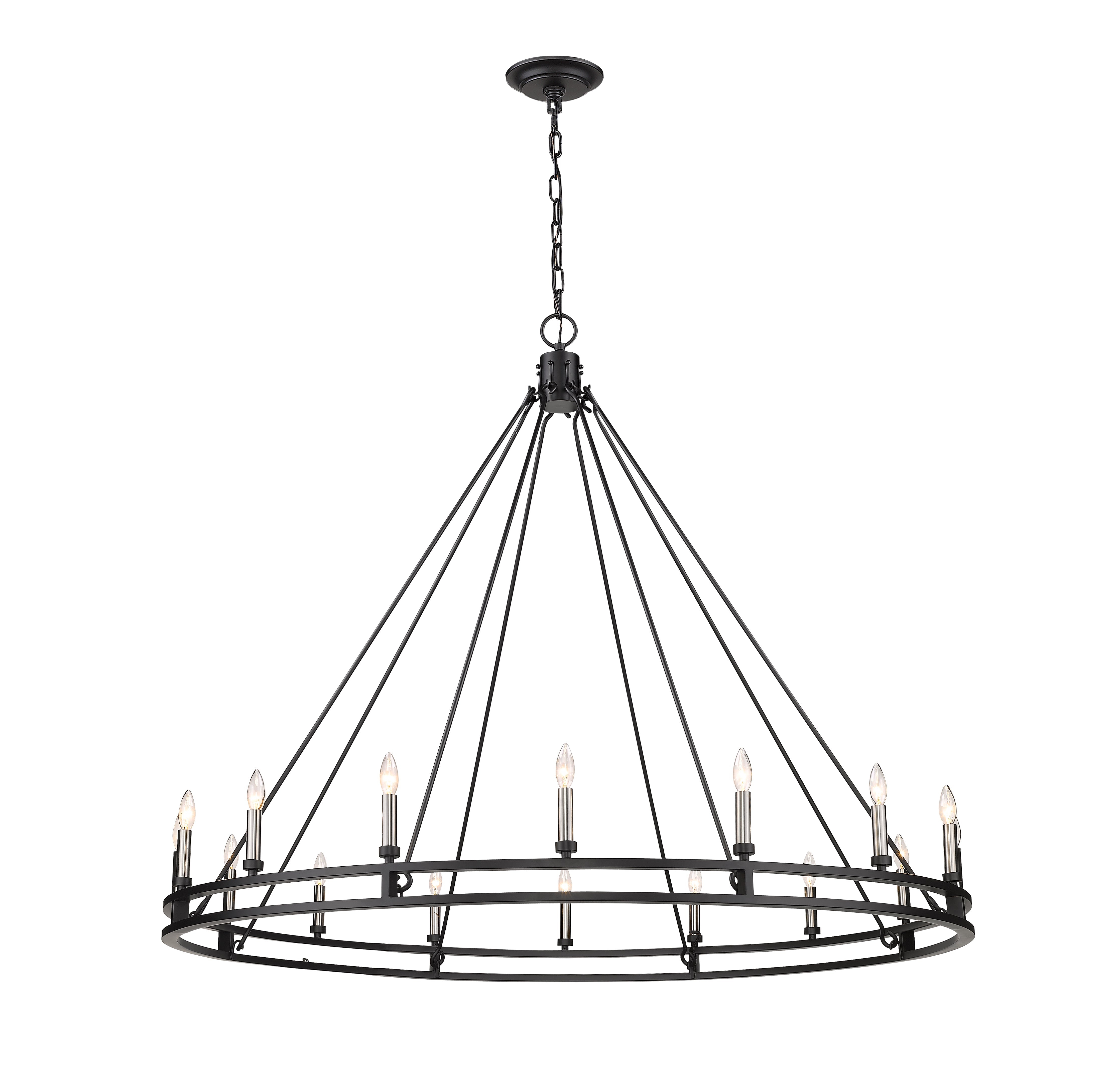 Dennison 16 Light Chandelier Matte Black