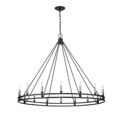 Dennison 16 Light Chandelier Matte Black