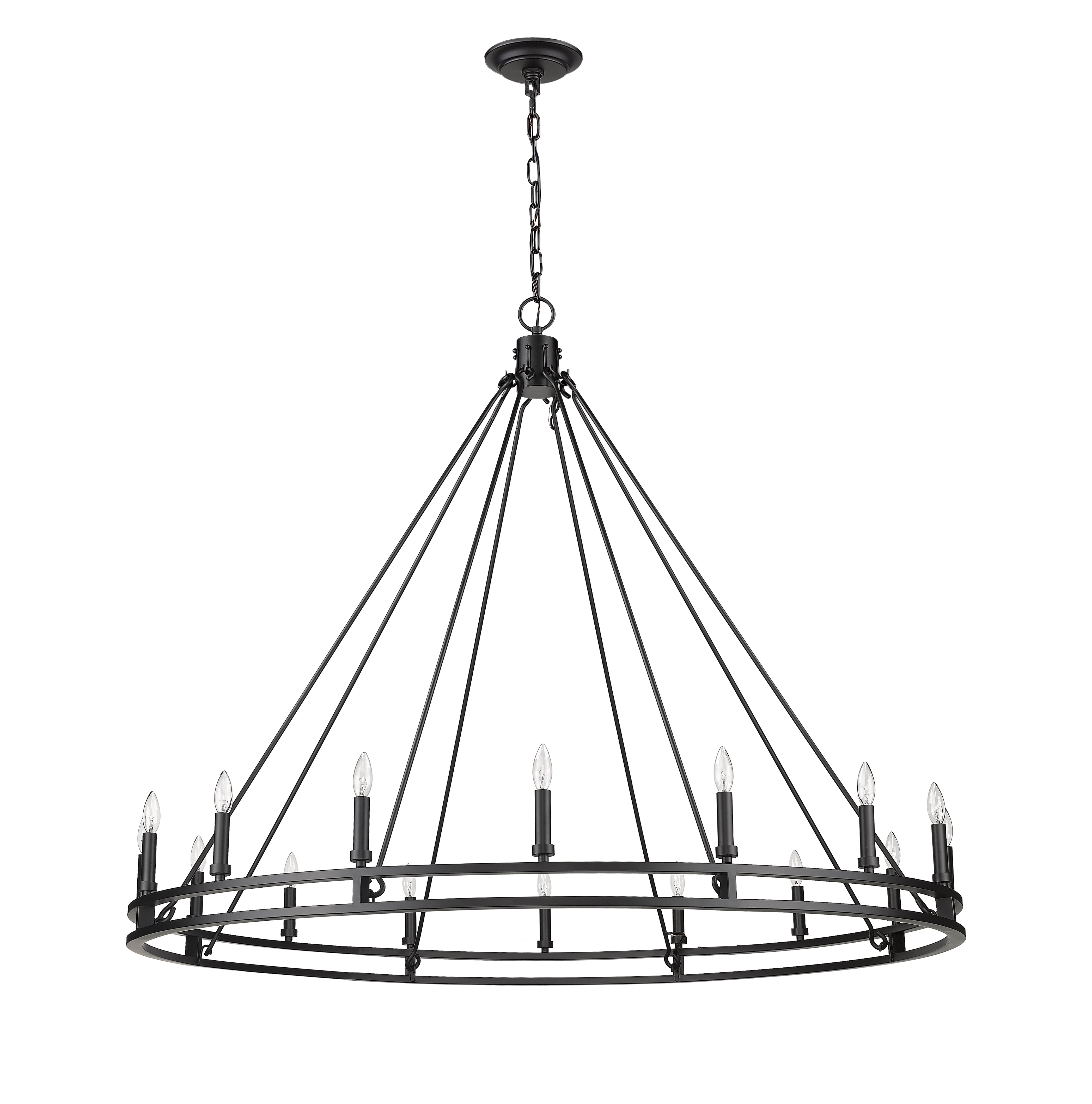 Dennison 16 Light Chandelier Matte Black