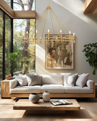 Dennison 16 Light Chandelier Signature Brass
