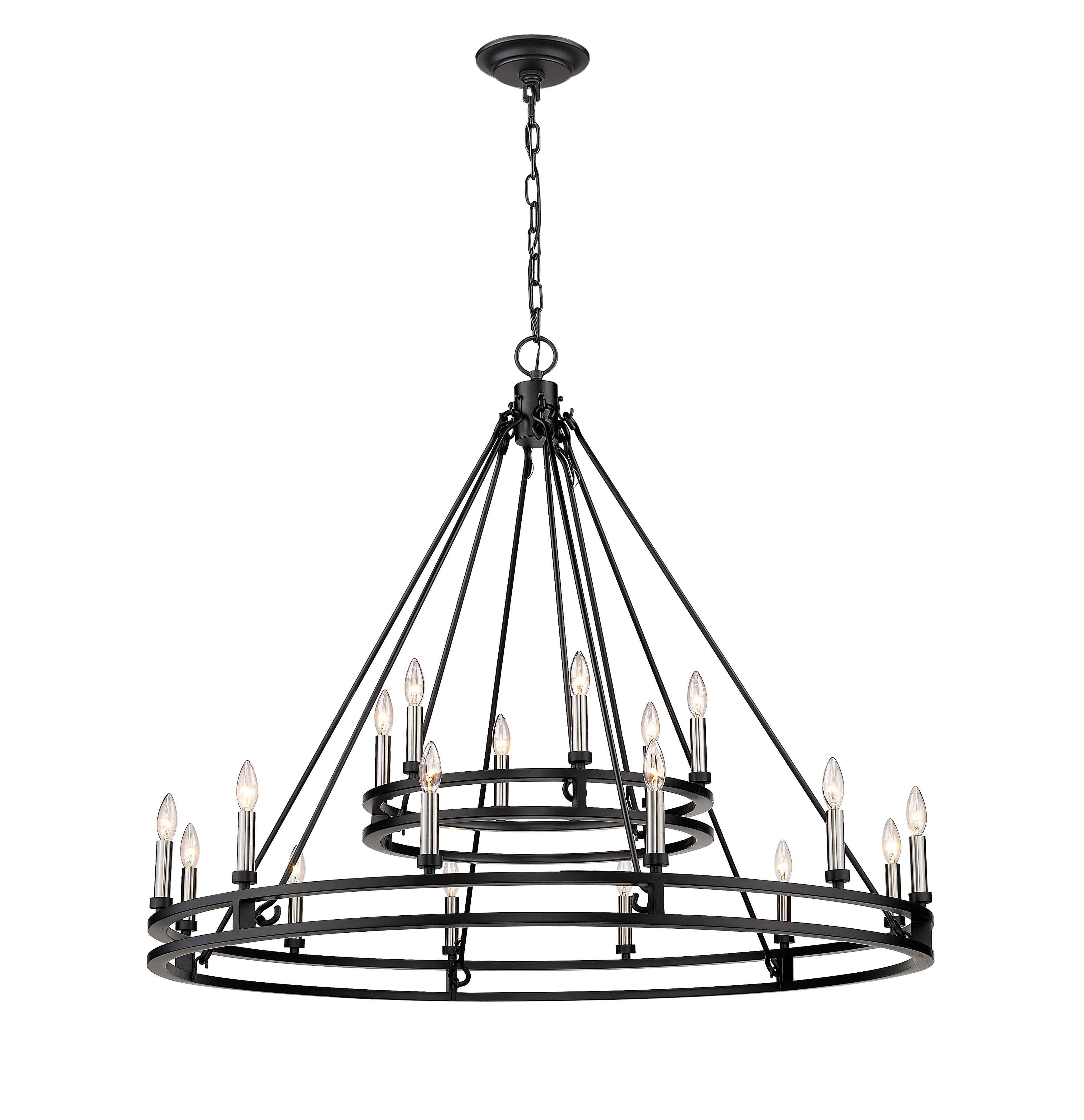 Dennison 18 Light Chandelier Matte Black